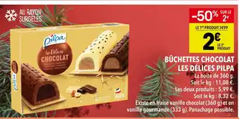 Supeco Pilpa bûchettes chocolat les délices pilpa offre