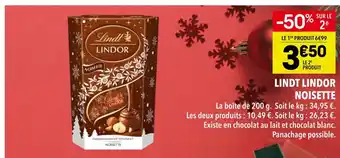 Supeco Lindt lindor noisette offre