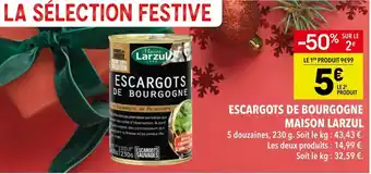 Supeco Maison larzul escargots de bourgogne offre