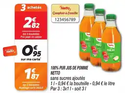 Netto 100% pur jus de pomme netto offre
