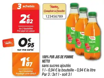 Netto 100% pur jus de pomme netto offre