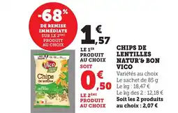 Bi1 VICO Chips de lentilles natur'& bon offre