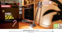 Carrefour Market Medek - aspirateur balai sans fil 2 en 1 offre