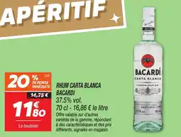 Netto Rhum carta blanca bacardi offre