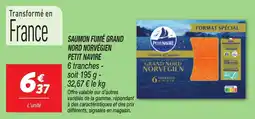Netto Saumon fumé grand nord norvégien petit navire offre