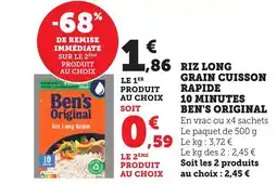 Bi1 BEN'S ORIGINAL Riz long grain cuisson rapide 10 minutes offre