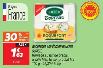 Netto Roquefort aop édition douceur société offre
