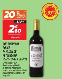 Netto Aop bordeaux rouge pavillon de peyberland offre