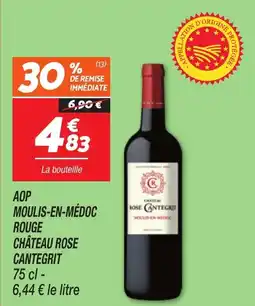 Netto Aop moulis-en-médoc rouge château rose cantegrit offre