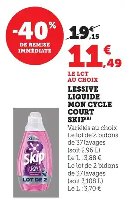 Bi1 SKIP Lessive liquide mon cycle court offre