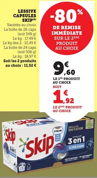 Bi1 SKIP Lessive capsules offre