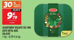 Netto Assortiment biscuits tea time boite métal noël delacre offre