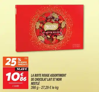 Netto La boite rouge assortiment de chocolat lait et noir nestlé offre