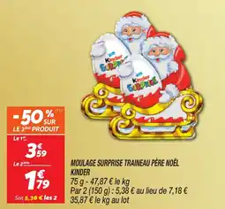 Netto Moulage surprise traineau père noël kinder offre