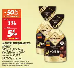 Netto Papillotes féeriques noir 70% révillon offre