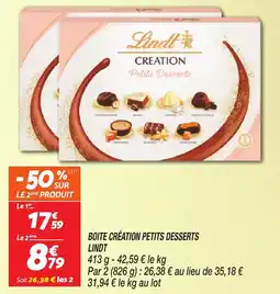 Netto Boite création petits desserts lindt offre
