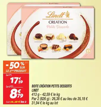 Netto Boite création petits desserts lindt offre