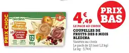 Bi1 BLEDINA Coupelles de fruits des 8 mois offre