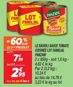 Netto Le ravioli sauce tomate cuisinée lot familial panzani offre