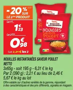 Netto Nouilles instantanées saveur poulet netto offre