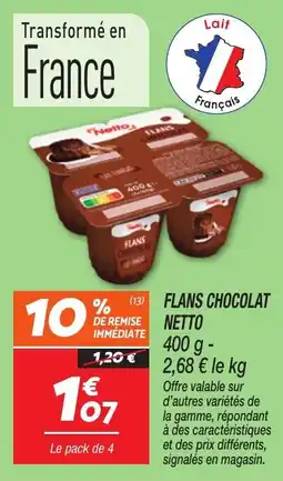 Netto Flans chocolat netto offre
