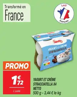 Netto Yaourt et crème stracciatella x4 netto offre