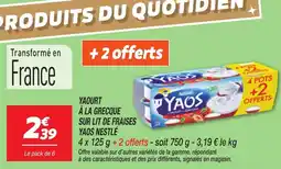 Netto Yaourt à la grecque sur lit de fraises yaos nestlé offre