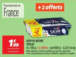 Netto Skyr 0% nature yoplait offre