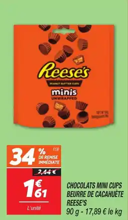 Netto Chocolats mini cups beurre de cacahuète reese's offre