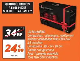 Netto Lot de 3 poêles offre