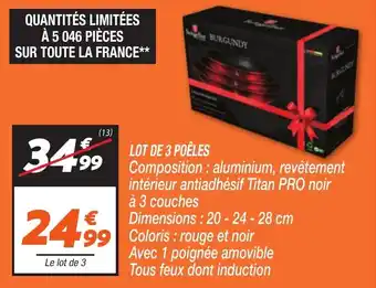 Netto Lot de 3 poêles offre