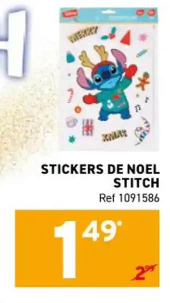 Trafic Stickers de noel stitch offre