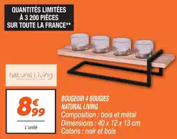 Netto Bougeoir 4 bougies natural living offre