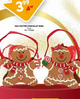 Trafic Sac feutre chocolat noel offre