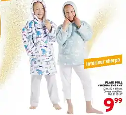 Trafic Plaid pull sherpa enfant offre