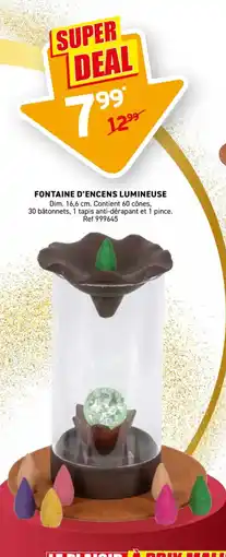 Trafic Fontaine d'encens lumineuse offre