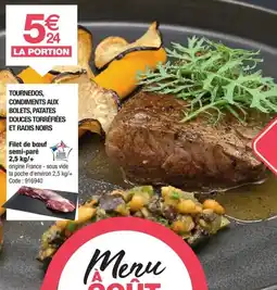 Promocash Tournedos condiments aux bolets patates douces torrefiées et radis noirs offre