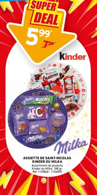 Trafic KINDER OU MILKA Assiette de saint-nicolas offre