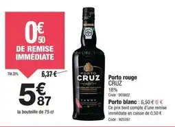 Promocash Porto rouge cruz offre