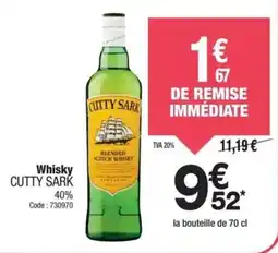 Promocash Whisky cutty sark offre