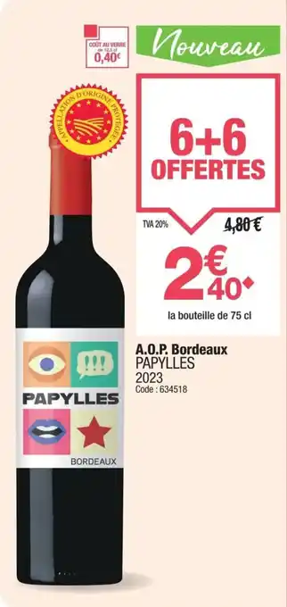 Promocash A.o.p. bordeaux offre