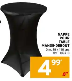 Trafic Nappe pour table mange-debout offre