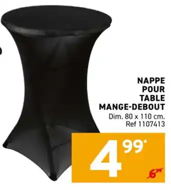 Trafic Nappe pour table mange-debout offre