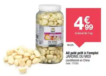 Promocash Ail pelé prêt à l'emploi jardins du midi offre