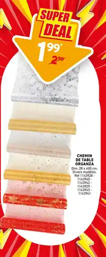 Trafic Chemin de table organza offre