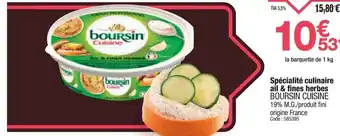 Promocash Spécialité culinaire ail & fines herbes boursin cuisine offre