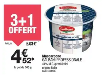 Promocash Mascarpone galbani professionale offre