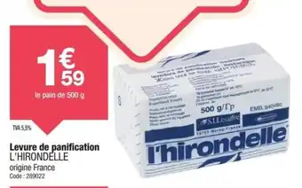 Promocash Levure de panification l'hirondelle offre