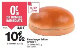 Promocash Pains burger brillant harry's offre