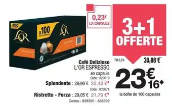 Promocash Café delizioso l'or espresso offre